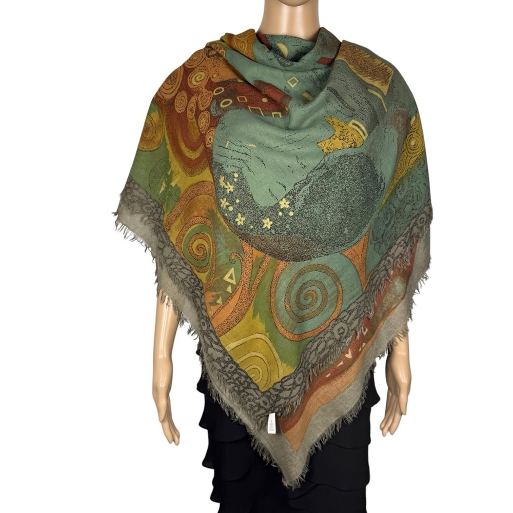 New Paul Smith Klimt Print Large Square Scarf Wrap 54'' x 54'' Made in England